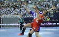 HANDBALL WOMEN EHF CHAMPIONS LEAGUE FINAL 4 Ã¢â¬â ZRK BUDUCNOST PODGORICA vs. ZRK VARDAR SKOPJE Royalty Free Stock Photo